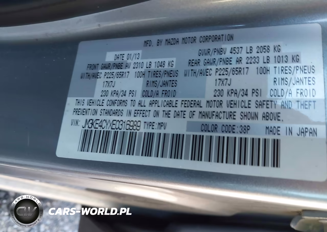 2014 Mazda Cx-5 Touring VIN:JM3KE4CYXE0316989 - 9