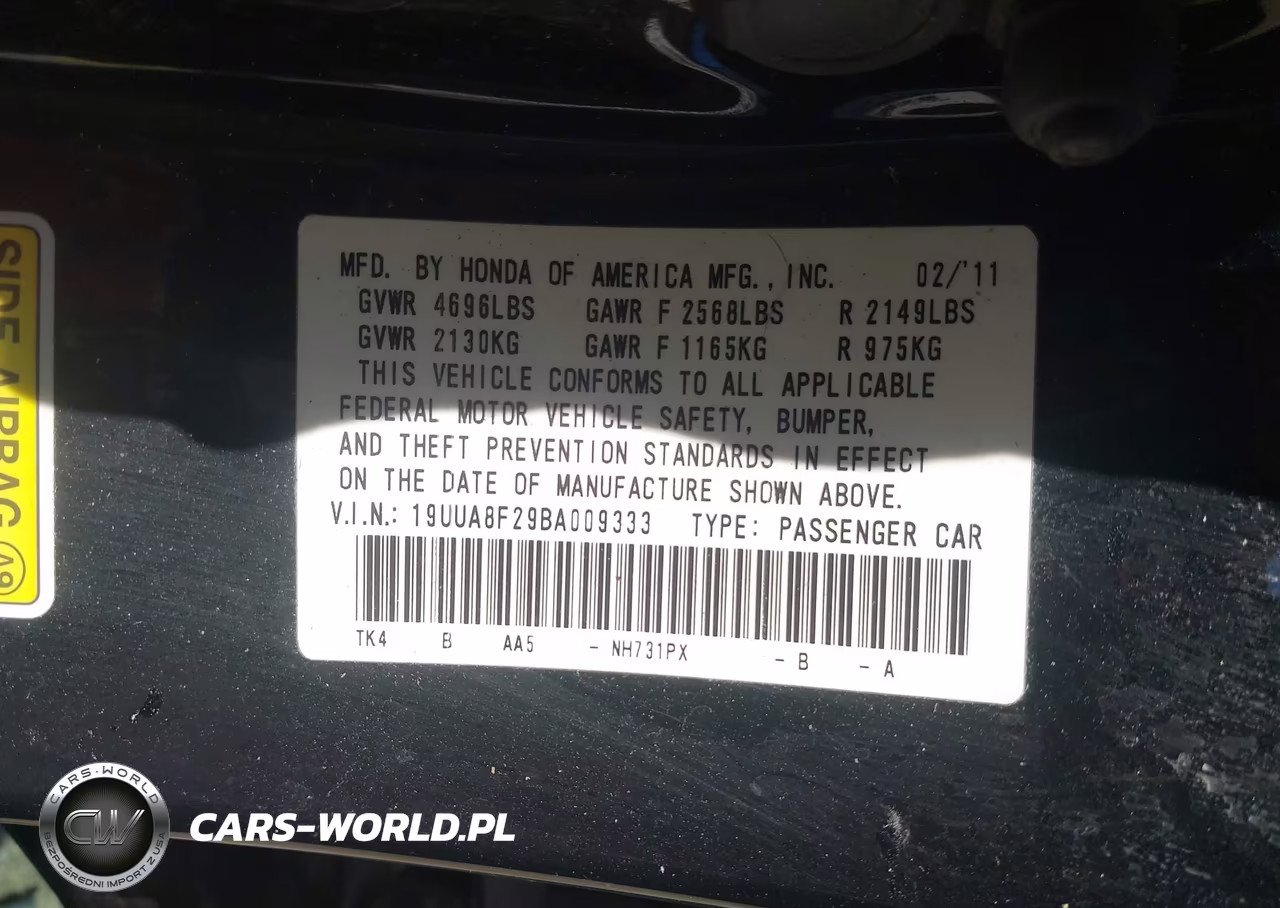 2011 Acura Tl 3.5 VIN:19UUA8F29BA009333 - 9
