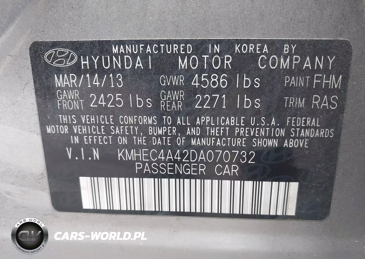 2013 Hyundai Sonata Hybrid Limited VIN:KMHEC4A42DA070732 - 9