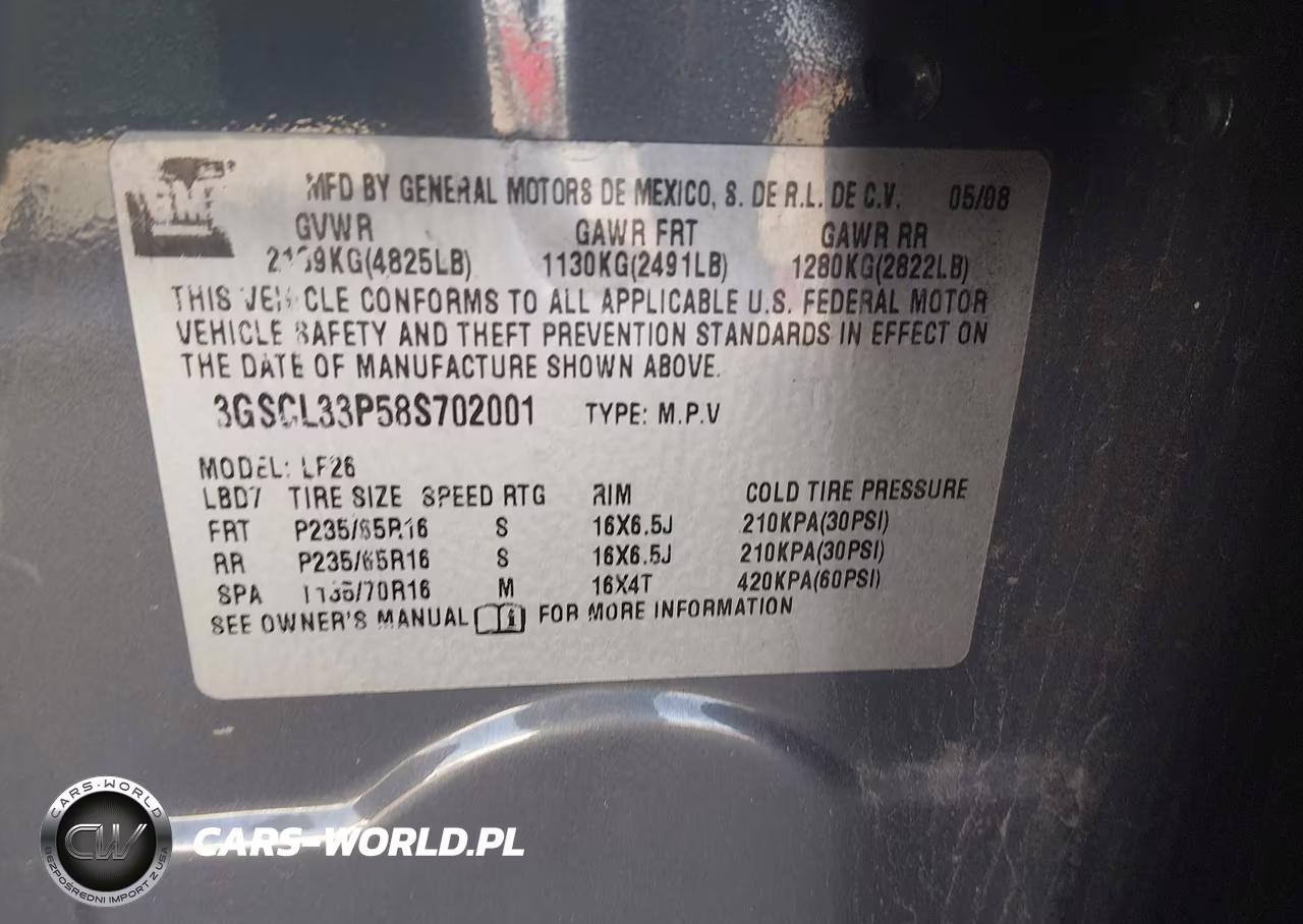 2008 Saturn Vue 4-Cyl Xe VIN:3GSCL33P58S702001 - 9