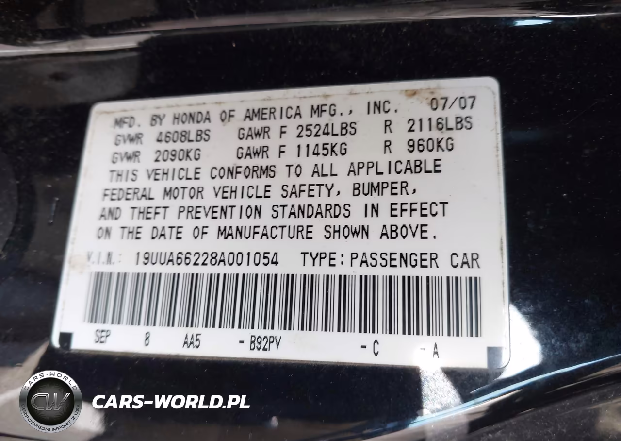2008 Acura Tl 3.2 VIN:19UUA66228A001054 - 9