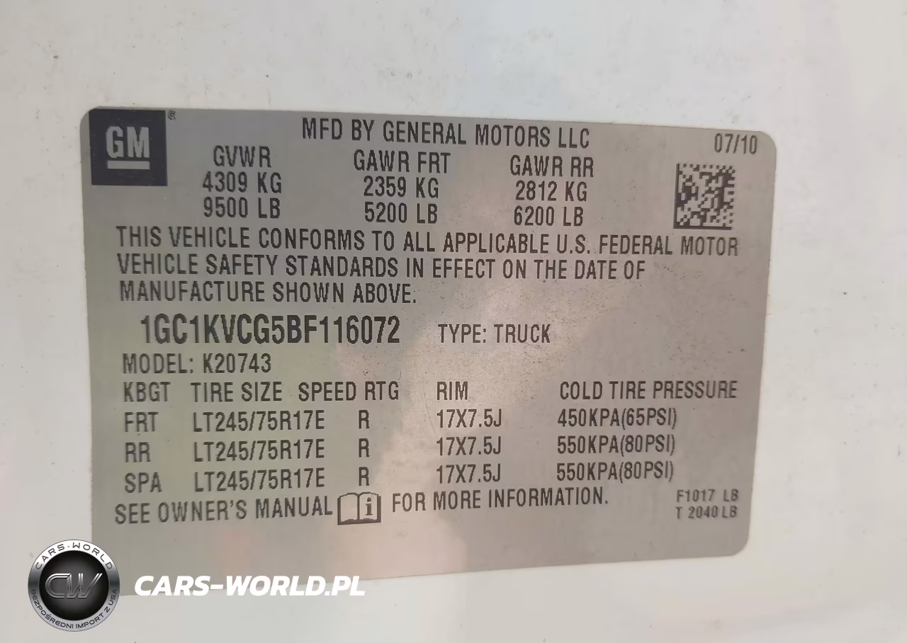 2011 Chevrolet Silverado 2500Hd Work Truck VIN:1GC1KVCG5BF116072 - 9