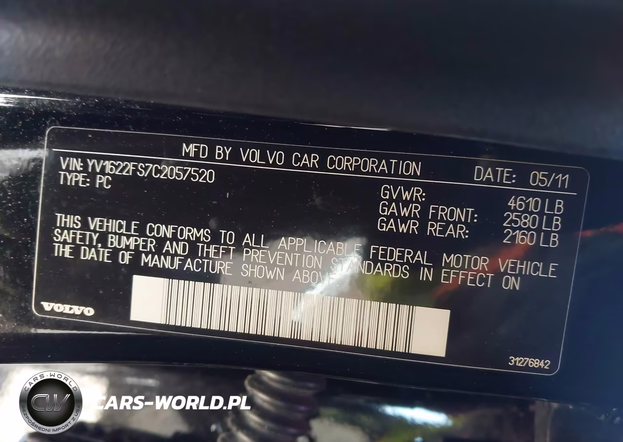 2012 Volvo S60 T5 VIN:YV1622FS7C2057520 - 9
