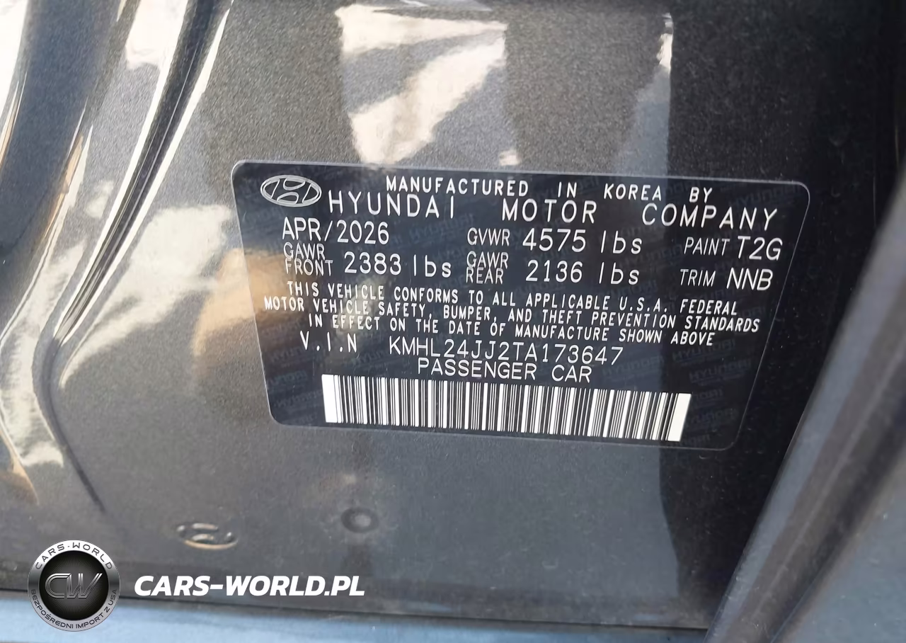 2026 Hyundai Sonata Hybrid Blue VIN:KMHL24JJ2TA173647 - 9