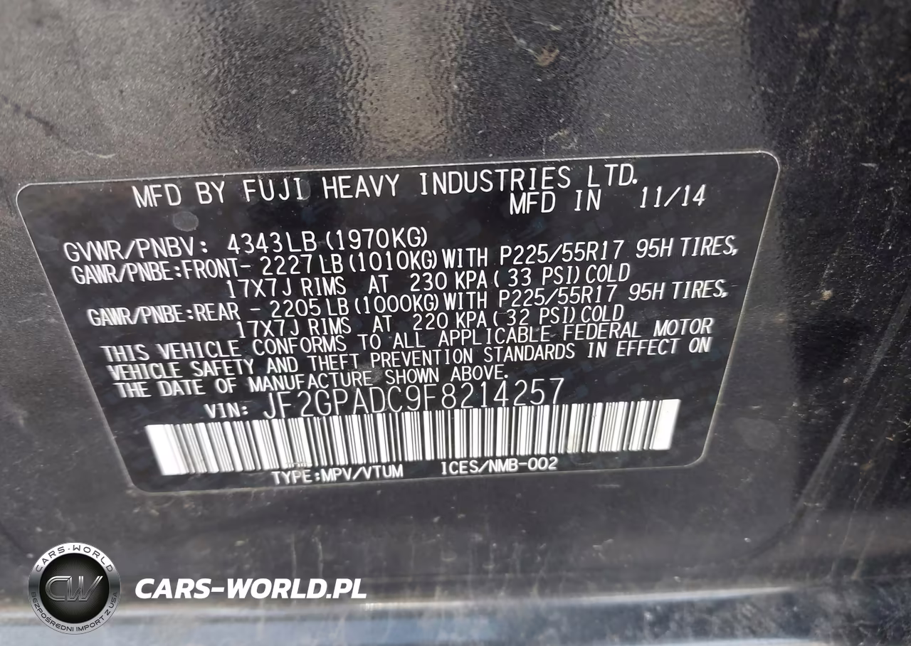 2015 Subaru Xv Crosstrek 2.0I Premium VIN:JF2GPADC9F8214257 - 9