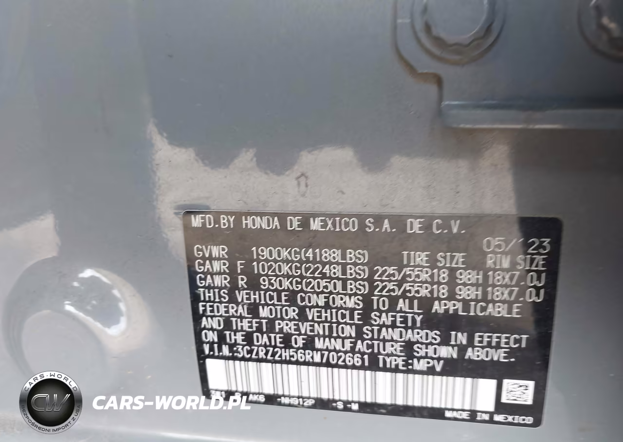 2024 Honda Hr-V Awd Sport-Awd Sport W-O Bsi VIN:3CZRZ2H56RM702661 - 9