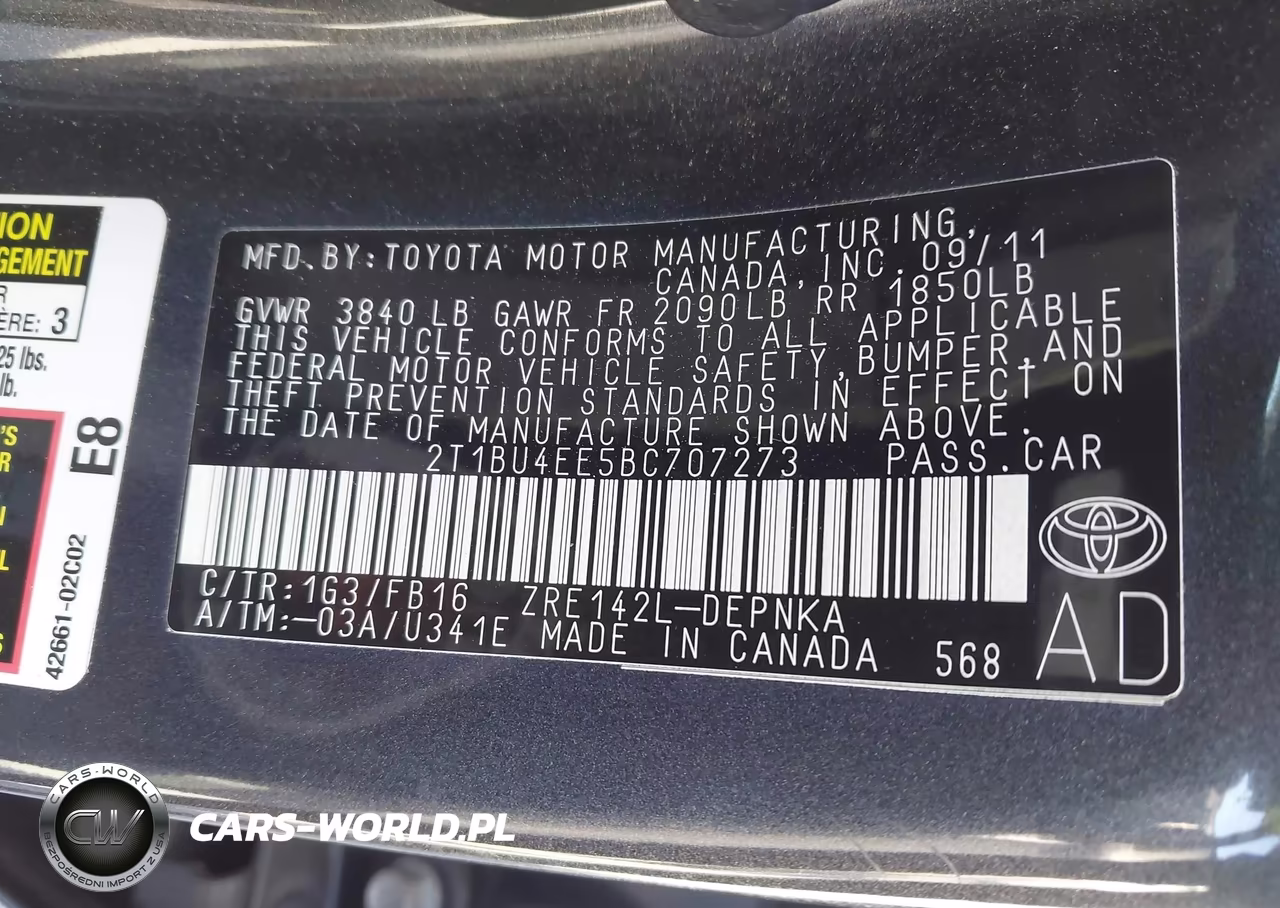 2011 Toyota Corolla Le VIN:2T1BU4EE5BC707273 - 9