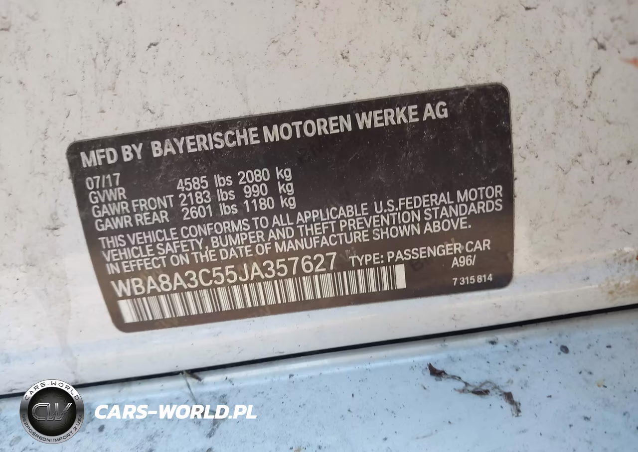 2018 BMW 320I xDrive VIN:WBA8A3C55JA357627 - 9
