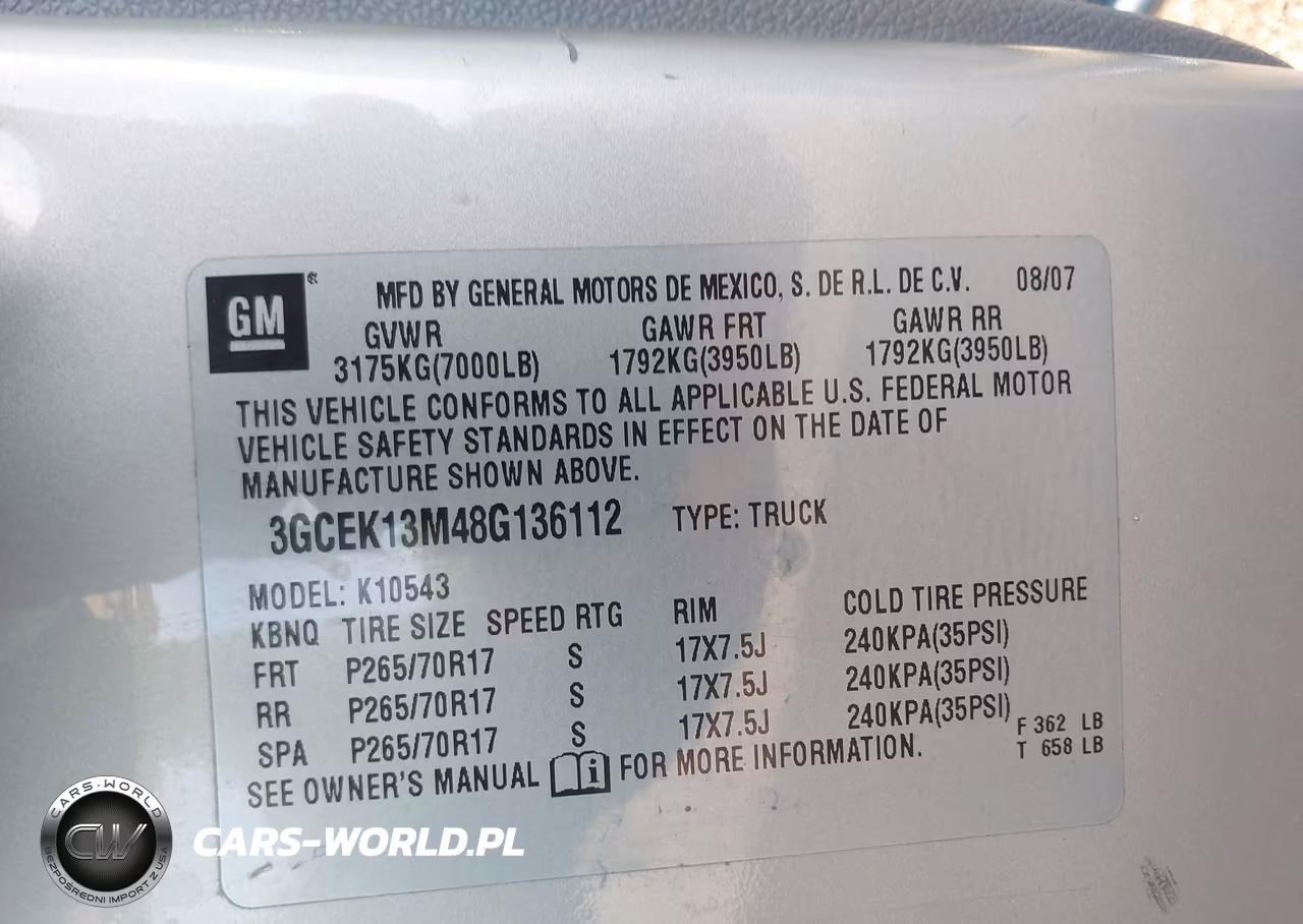 2008 Chevrolet Silverado 1500 Lt1 VIN:3GCEK13M48G136112 - 9