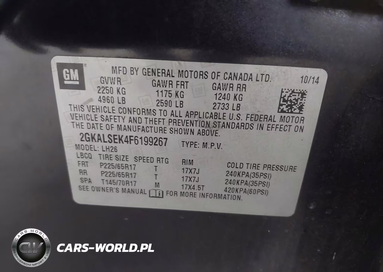 2015 GMC Terrain Slt-1 VIN:2GKALSEK4F6199267 - 8