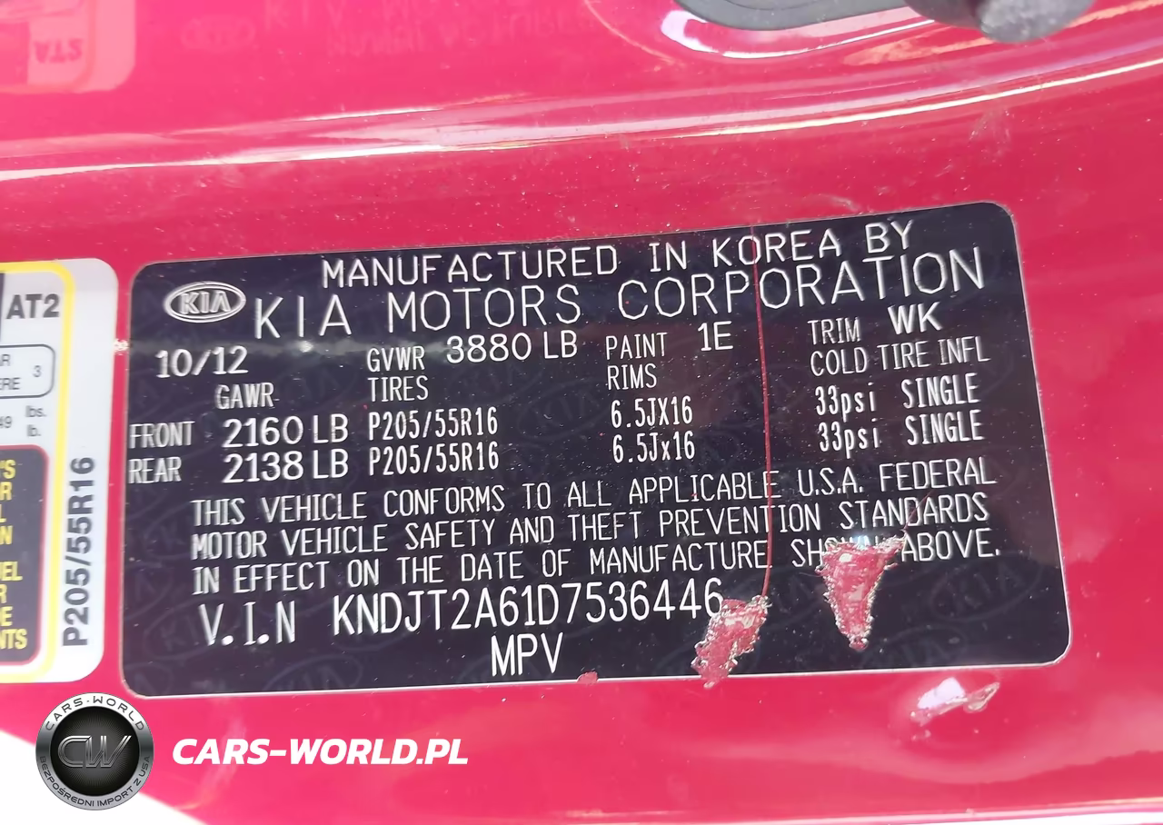 2013 Kia Soul + VIN:KNDJT2A61D7536446 - 9