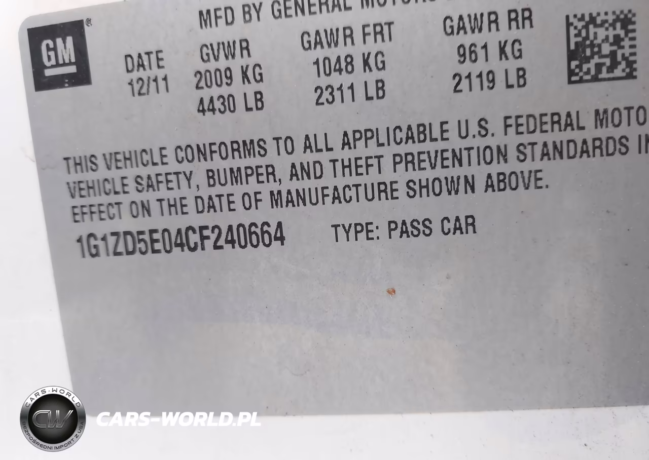 2012 Chevrolet Malibu 2Lt VIN:1G1ZD5E04CF240664 - 9