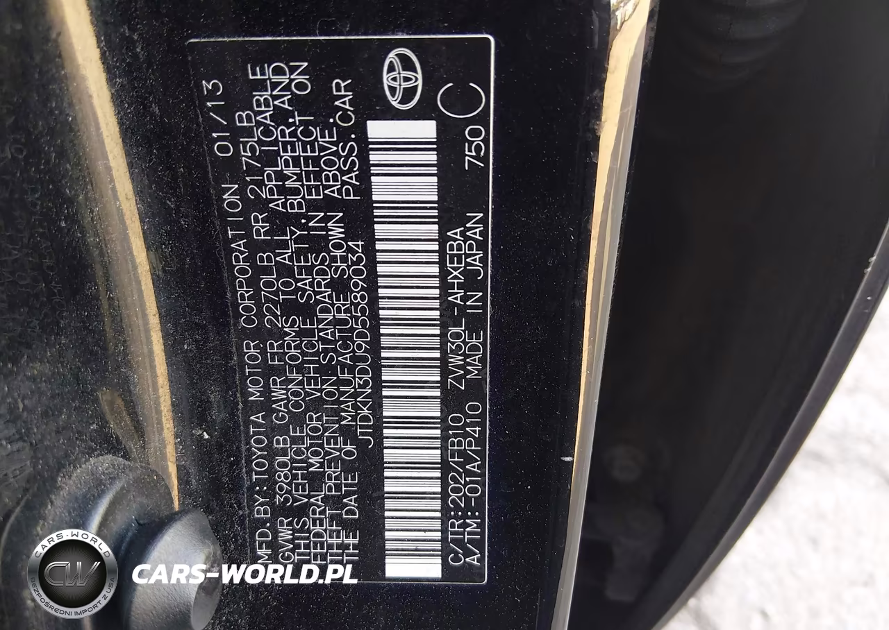 2013 Toyota Prius Three VIN:JTDKN3DU9D5589034 - 9