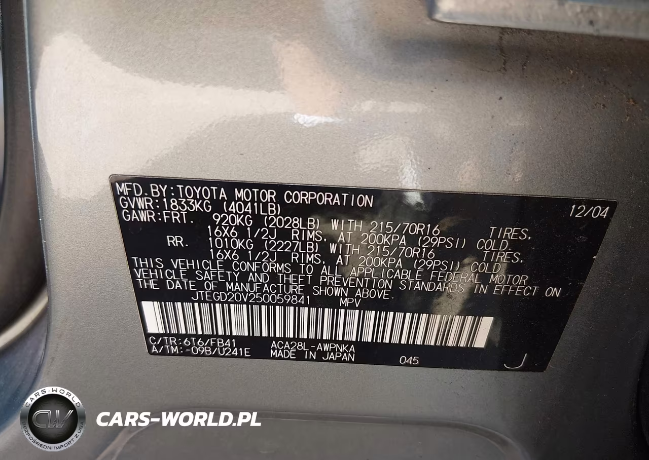 2005 Toyota Rav4 VIN:JTEGD20V250059841 - 9