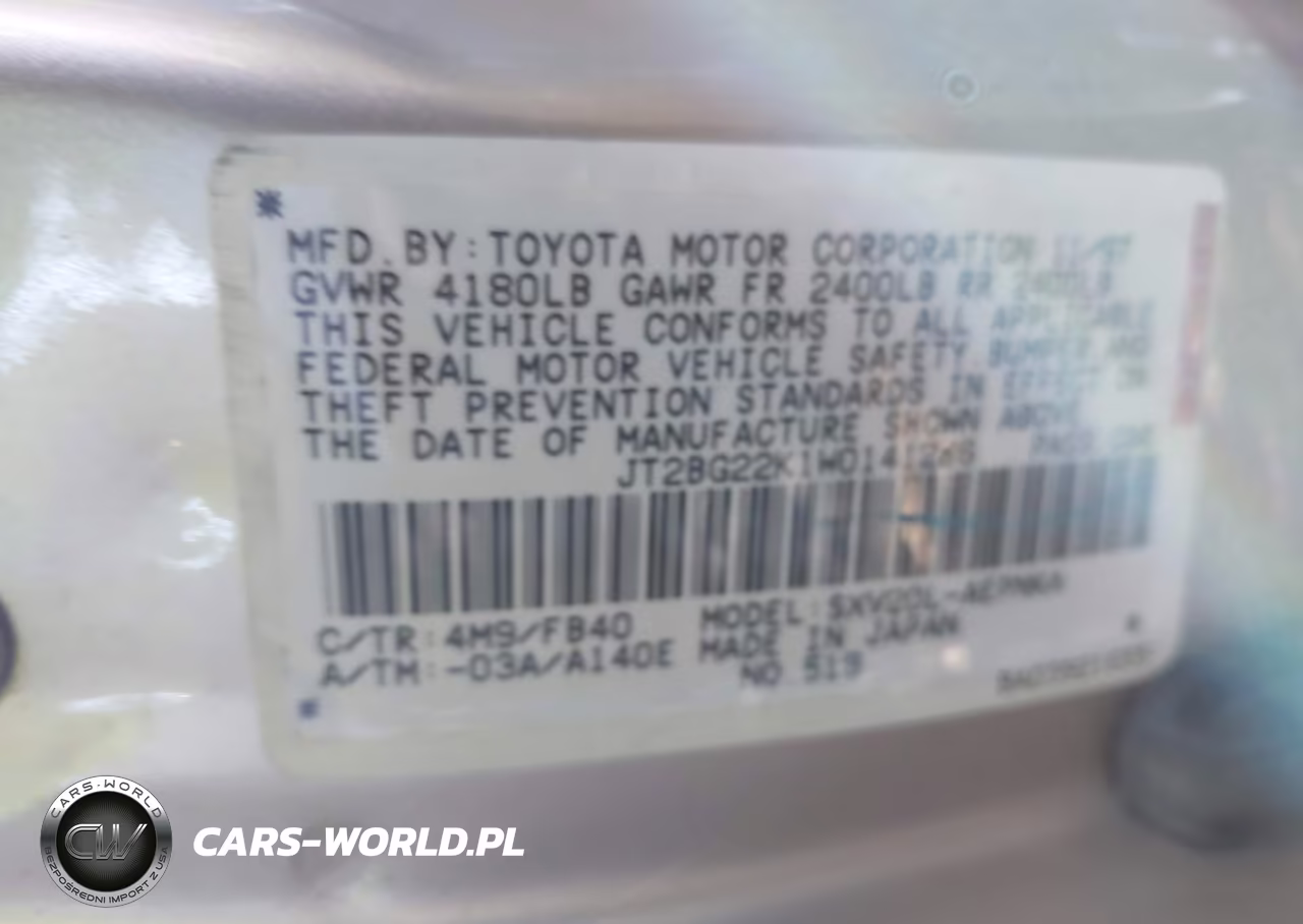 1998 Toyota Camry Le VIN:JT2BG22K1W0141286 - 9