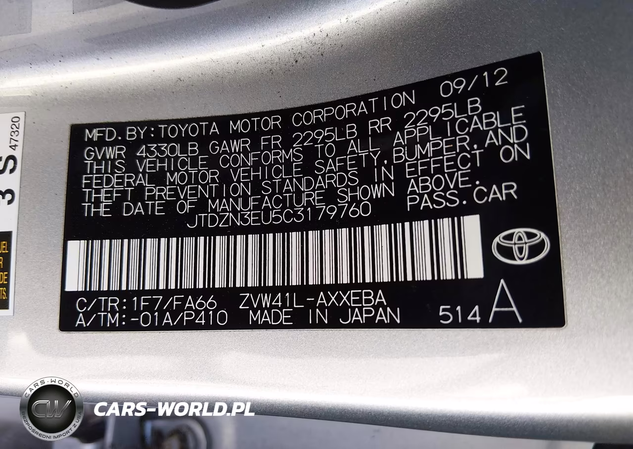 2012 Toyota Prius V Two VIN:JTDZN3EU5C3179760 - 9