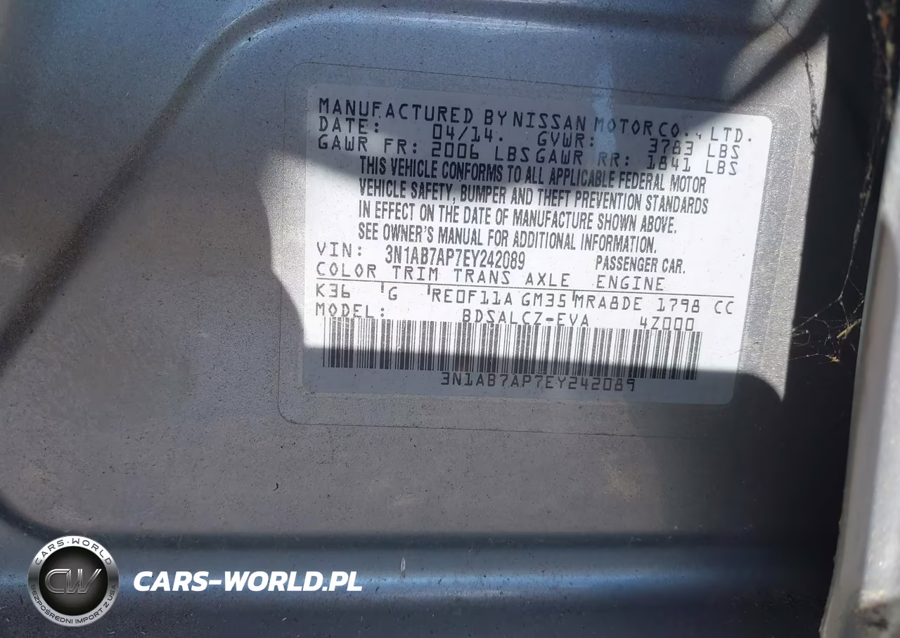 2014 Nissan Sentra S VIN:3N1AB7AP7EY242089 - 9