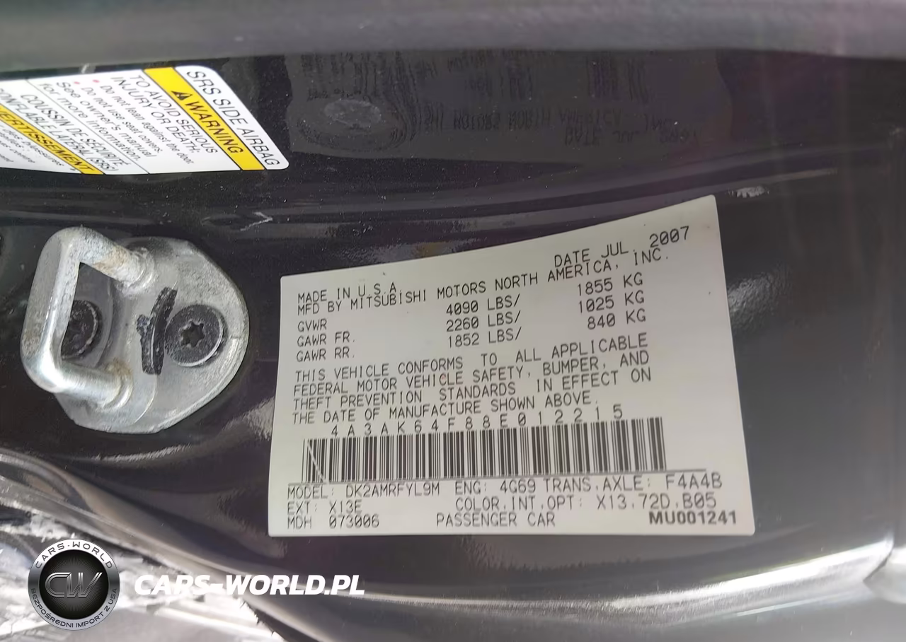 2008 Mitsubishi Eclipse Gs-Se VIN:4A3AK64F88E012215 - 9