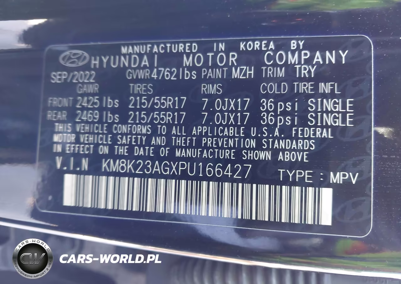 2023 Hyundai Kona Electric Se VIN:KM8K23AGXPU166427 - 9