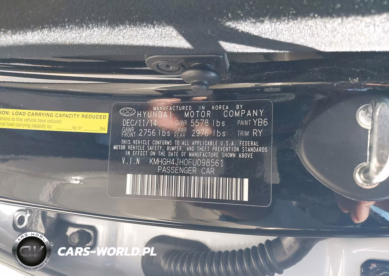 2015 Hyundai Equus Gls(Middle) VIN:KMHGH4JH0FU098561 - 9