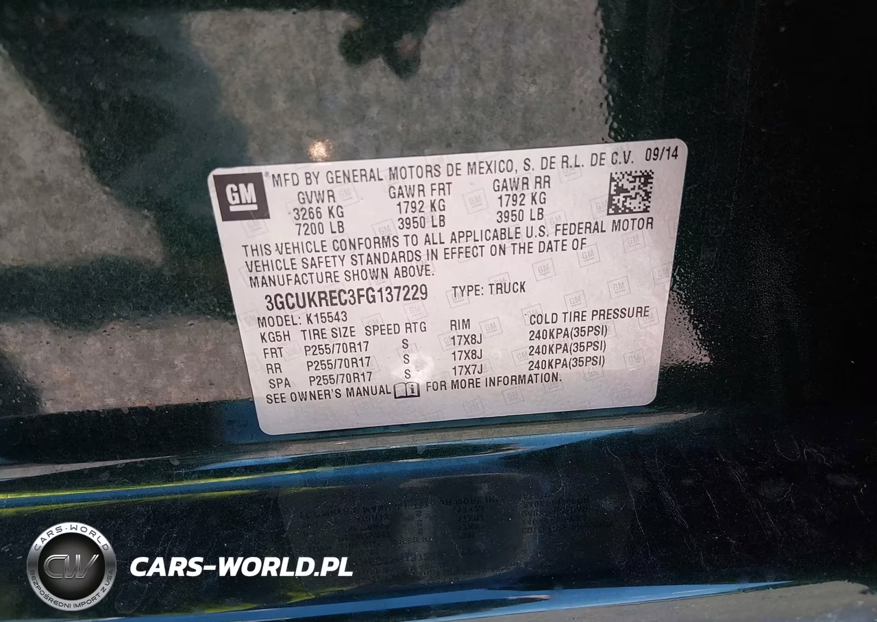 2015 Chevrolet Silverado 1500 1Lt VIN:3GCUKREC3FG137229 - 9