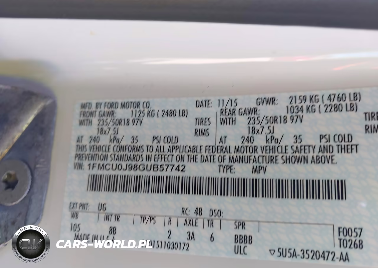 2016 Ford Escape Titanium VIN:1FMCU0J98GUB57742 - 9
