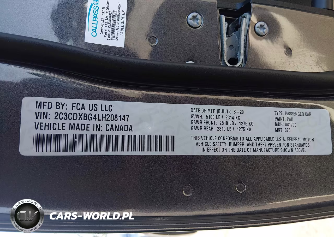 2020 Dodge Charger Sxt Rwd VIN:2C3CDXBG4LH208147 - 9