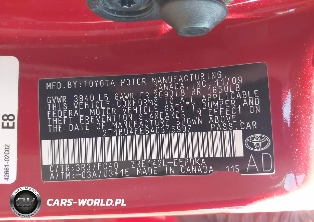2010 Toyota Corolla Le VIN:2T1BU4EE6AC315997 - 9