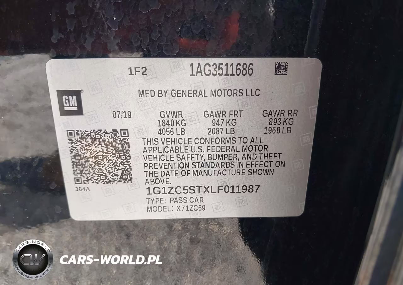 2020 Chevrolet Malibu Fwd 1Fl VIN:1G1ZC5STXLF011987 - 9