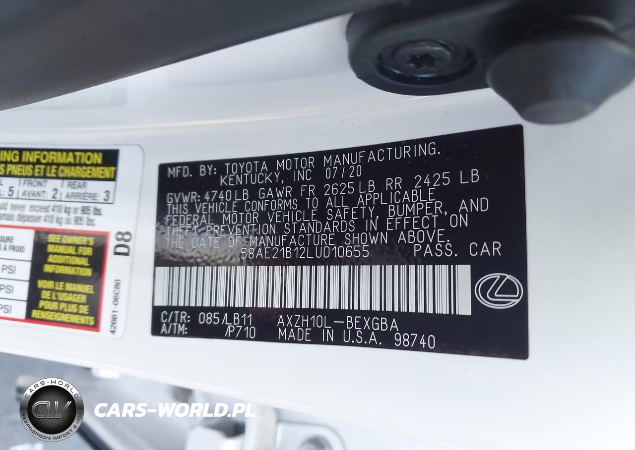 2020 Lexus Es 300H Luxury VIN:58AE21B12LU010655 - 9