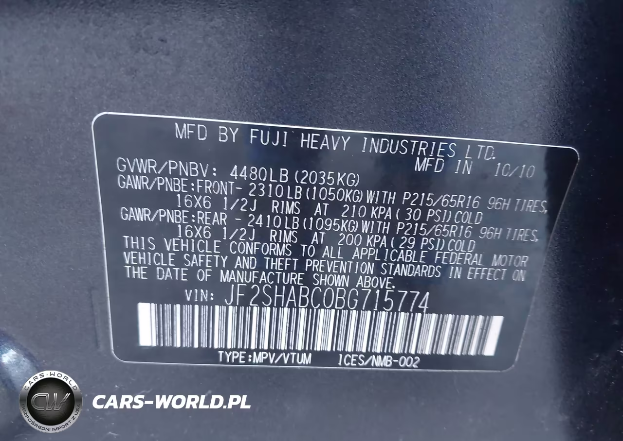 2011 Subaru Forester 2.5X VIN:JF2SHABC0BG715774 - 9
