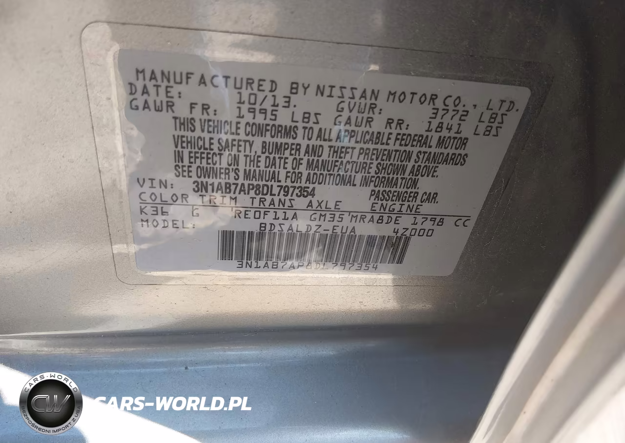 2013 Nissan Sentra Sv VIN:3N1AB7AP8DL797354 - 9