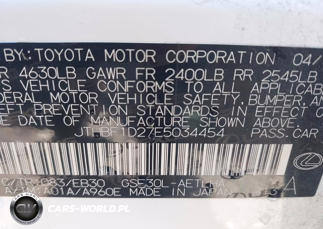 2014 Lexus Is 250 VIN:JTHBF1D27E5034454 - 9