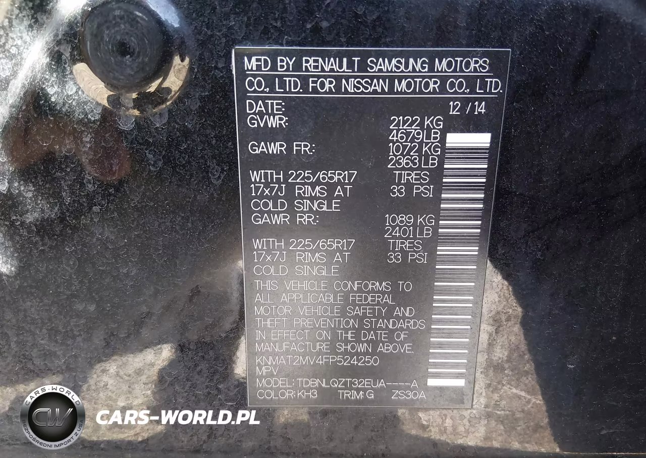 2015 Nissan Rogue Sv VIN:KNMAT2MV4FP524250 - 9