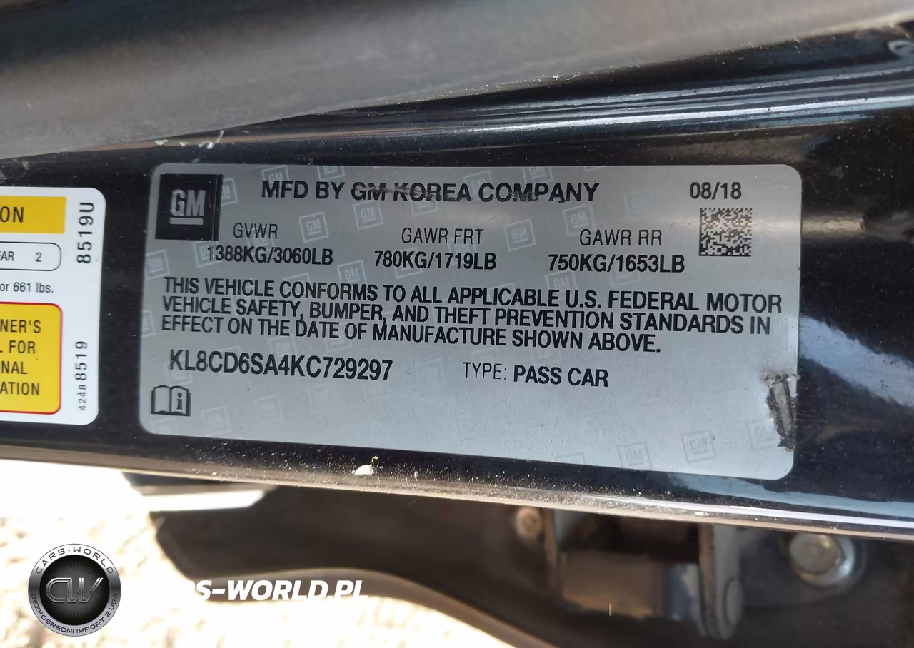2019 Chevrolet Spark 1Lt Cvt VIN:KL8CD6SA4KC729297 - 9