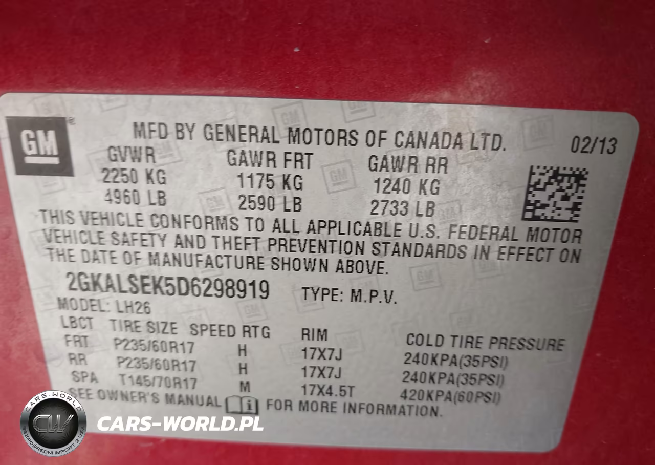 2013 GMC Terrain Sle-2 VIN:2GKALSEK5D6298919 - 9