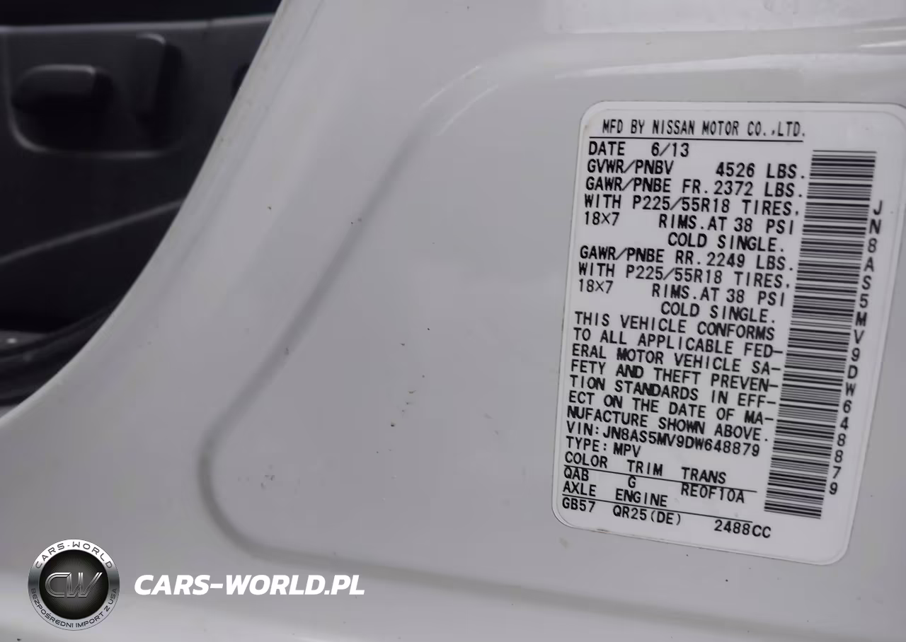 2013 Nissan Rogue Sv W-Sl Pkg VIN:JN8AS5MV9DW648879 - 9