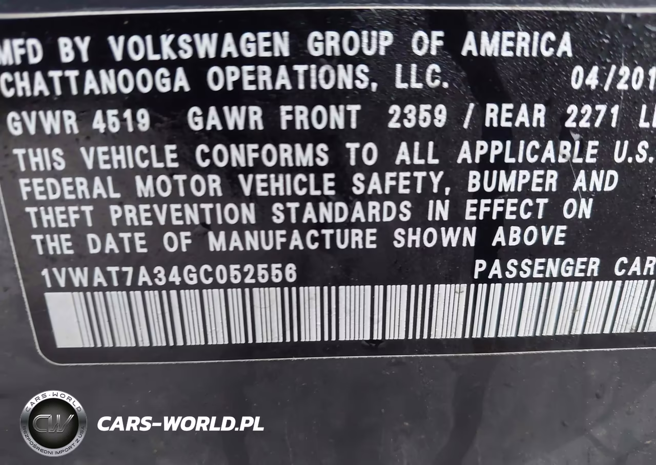 2016 Volkswagen Passat 1.8T R-Line VIN:1VWAT7A34GC052556 - 9
