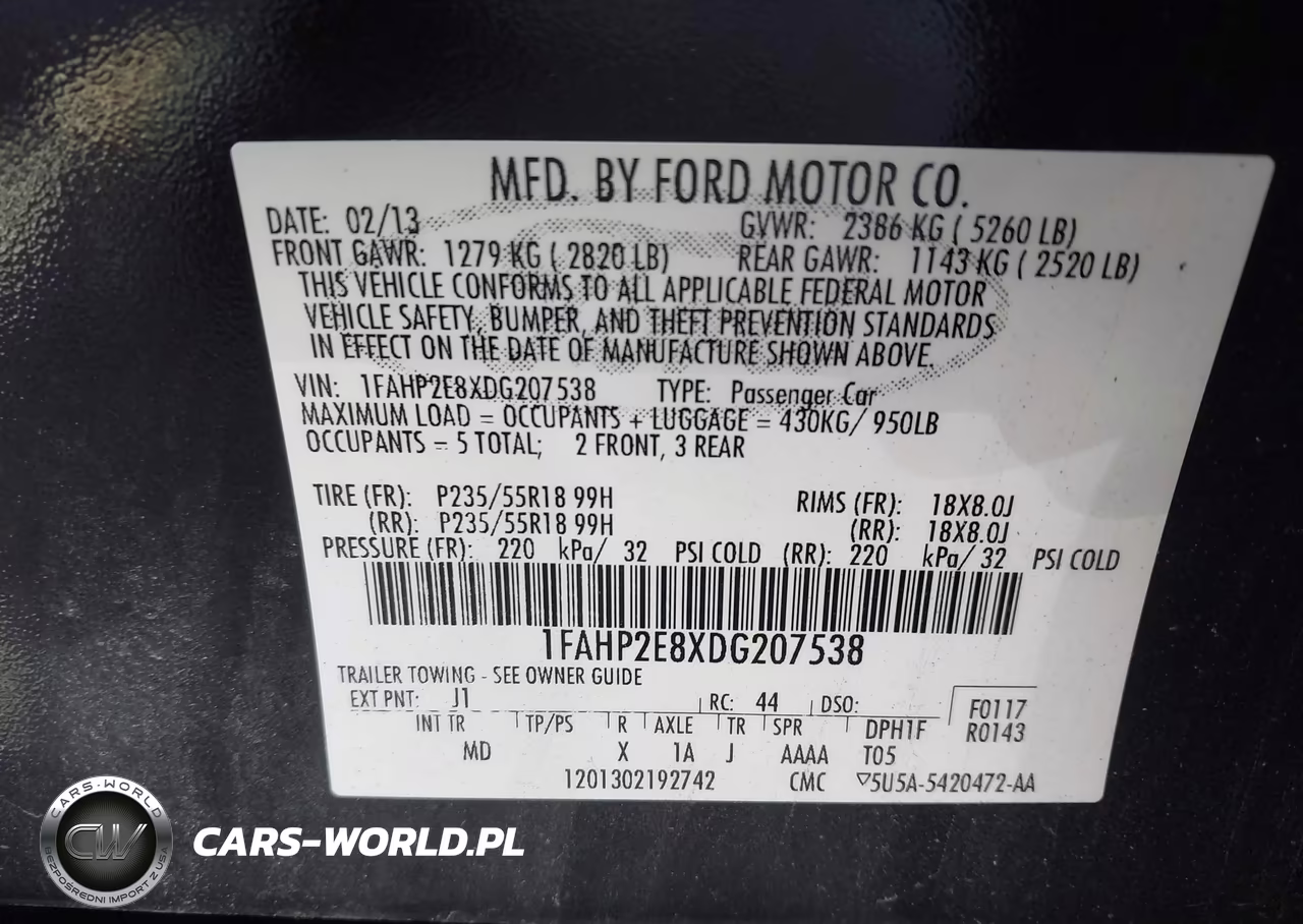 2013 Ford Taurus Sel VIN:1FAHP2E8XDG207538 - 9