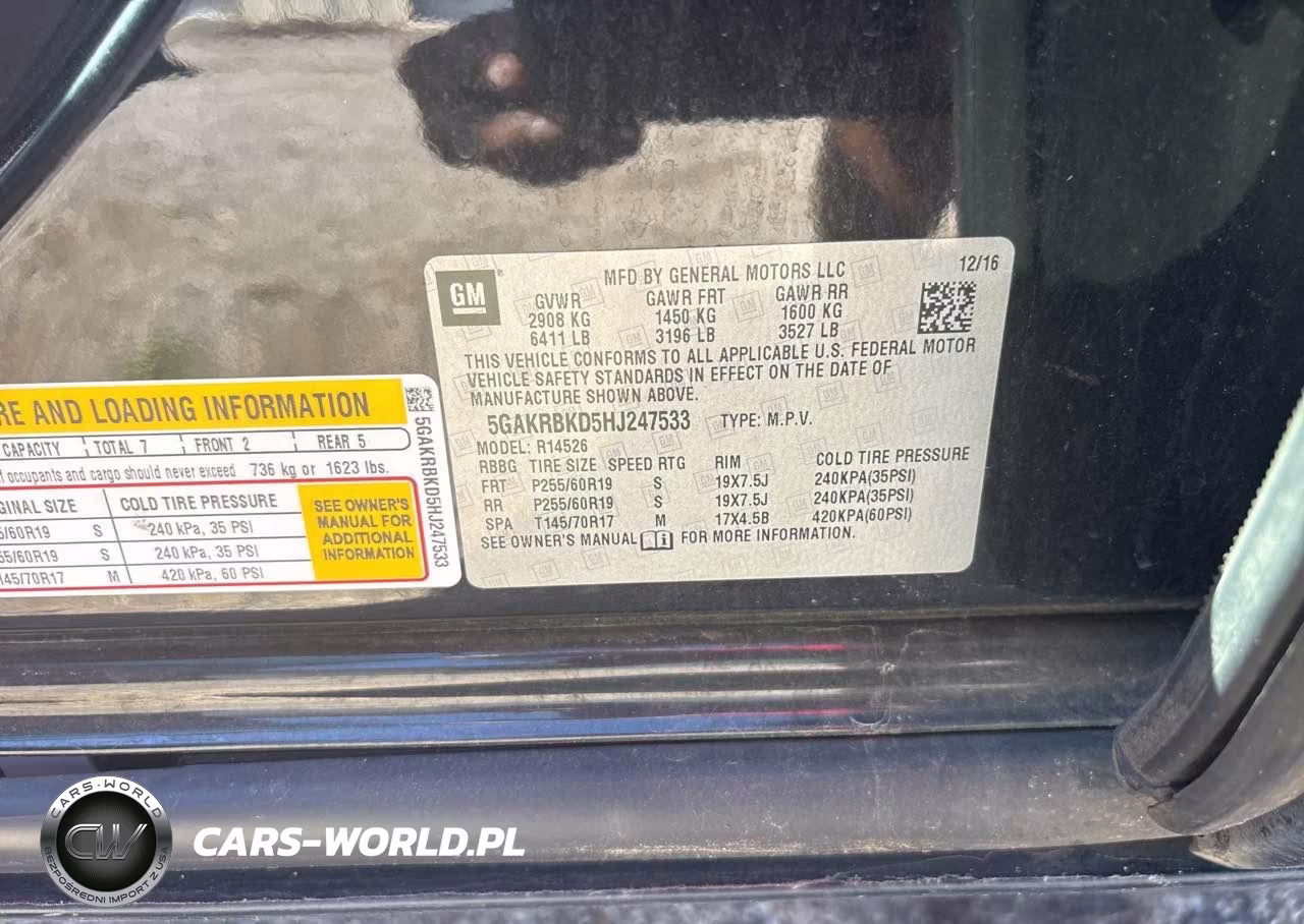 2017 Buick Enclave Leather VIN:5GAKRBKD5HJ247533 - 8
