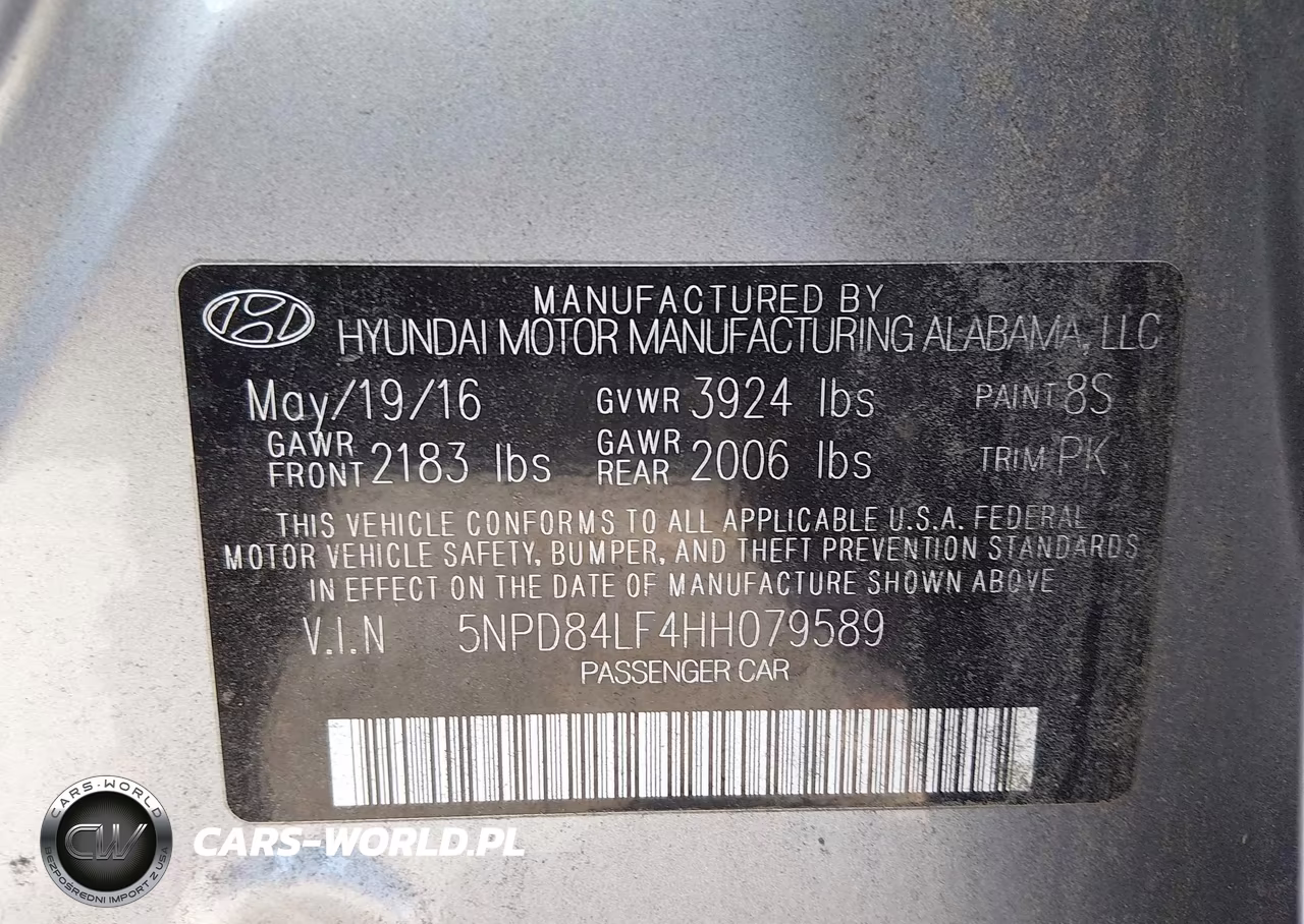 2017 Hyundai Elantra Se VIN:5NPD84LF4HH079589 - 9