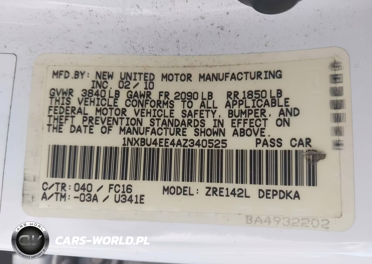 2010 Toyota Corolla Le VIN:1NXBU4EE4AZ340525 - 9