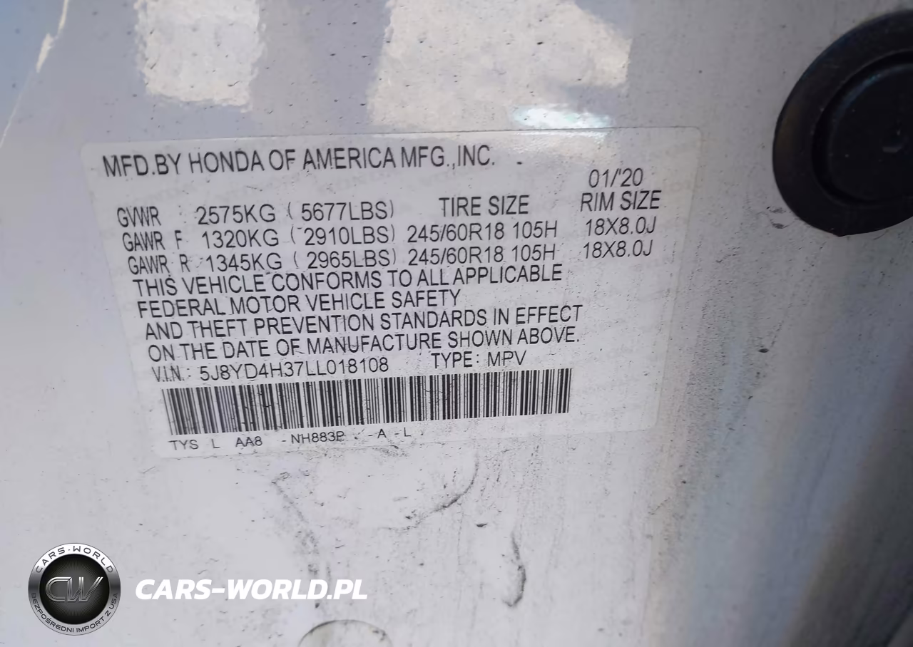 2020 Acura Mdx Standard VIN:5J8YD4H37LL018108 - 9