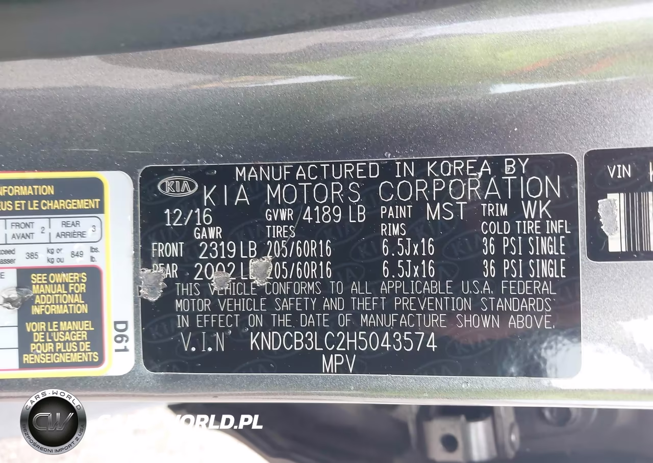 2017 Kia Niro Lx VIN:KNDCB3LC2H5043574 - 9
