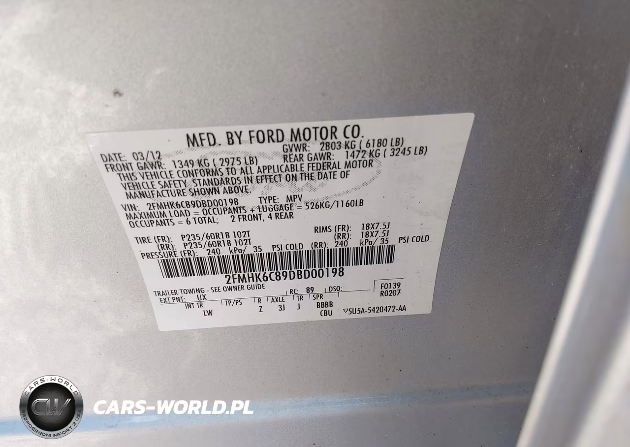 2013 Ford Flex Sel VIN:2FMHK6C89DBD00198 - 9