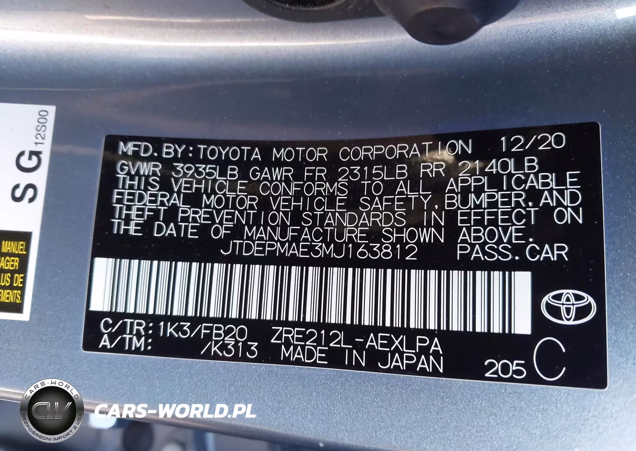 2021 Toyota Corolla Le VIN:JTDEPMAE3MJ163812 - 9