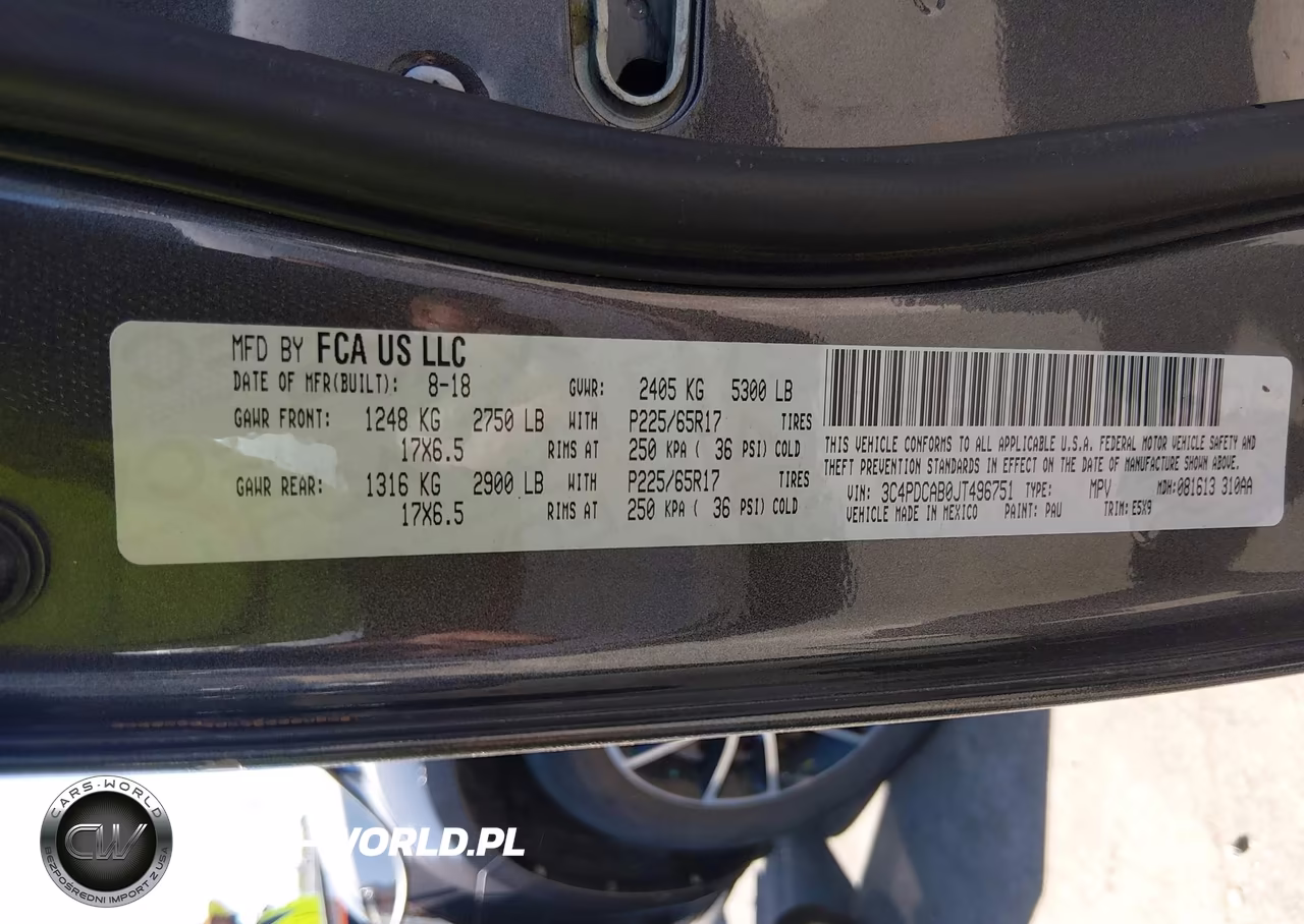 2018 Dodge Journey Se VIN:3C4PDCAB0JT496751 - 9