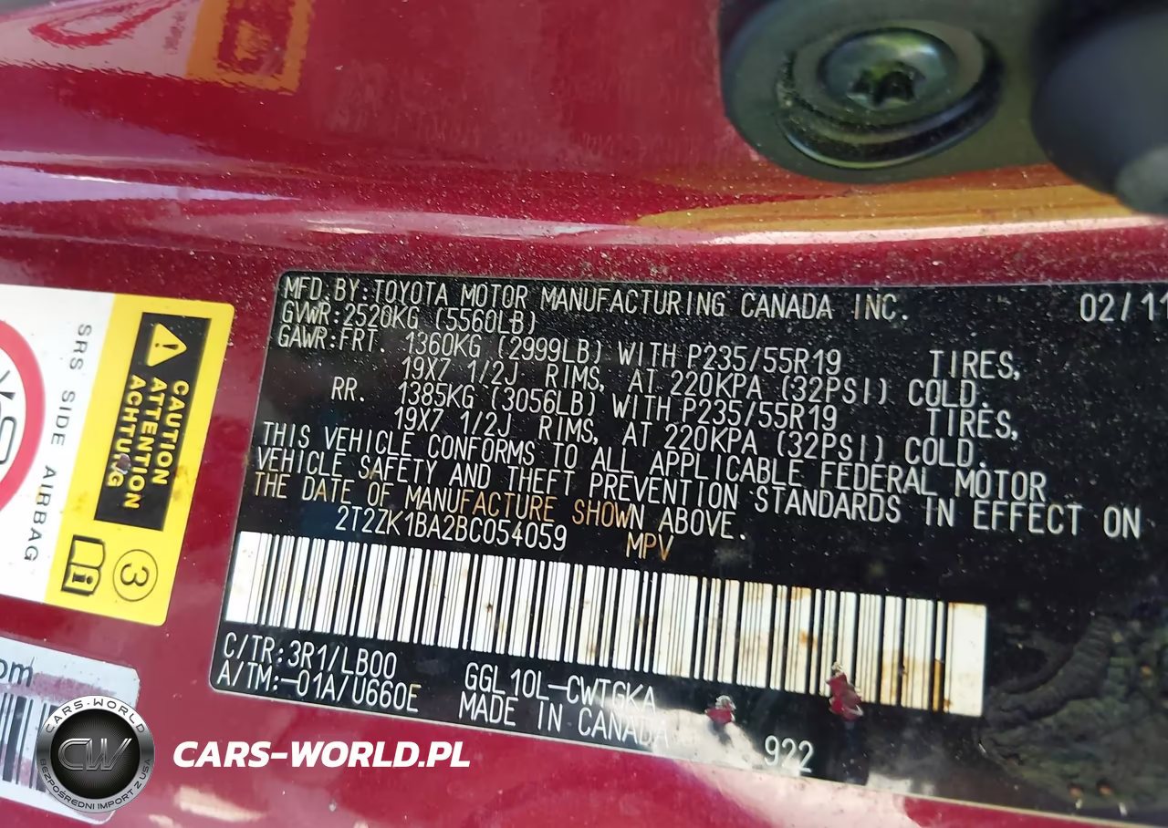 2011 Lexus Rx 350 VIN:2T2ZK1BA2BC054059 - 9