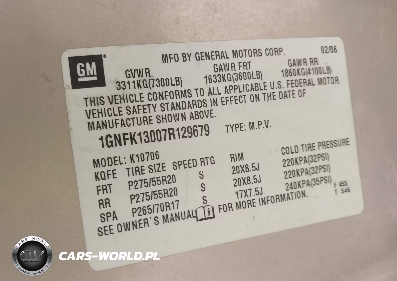 2007 Chevrolet Tahoe Ltz VIN:1GNFK13007R129679 - 9