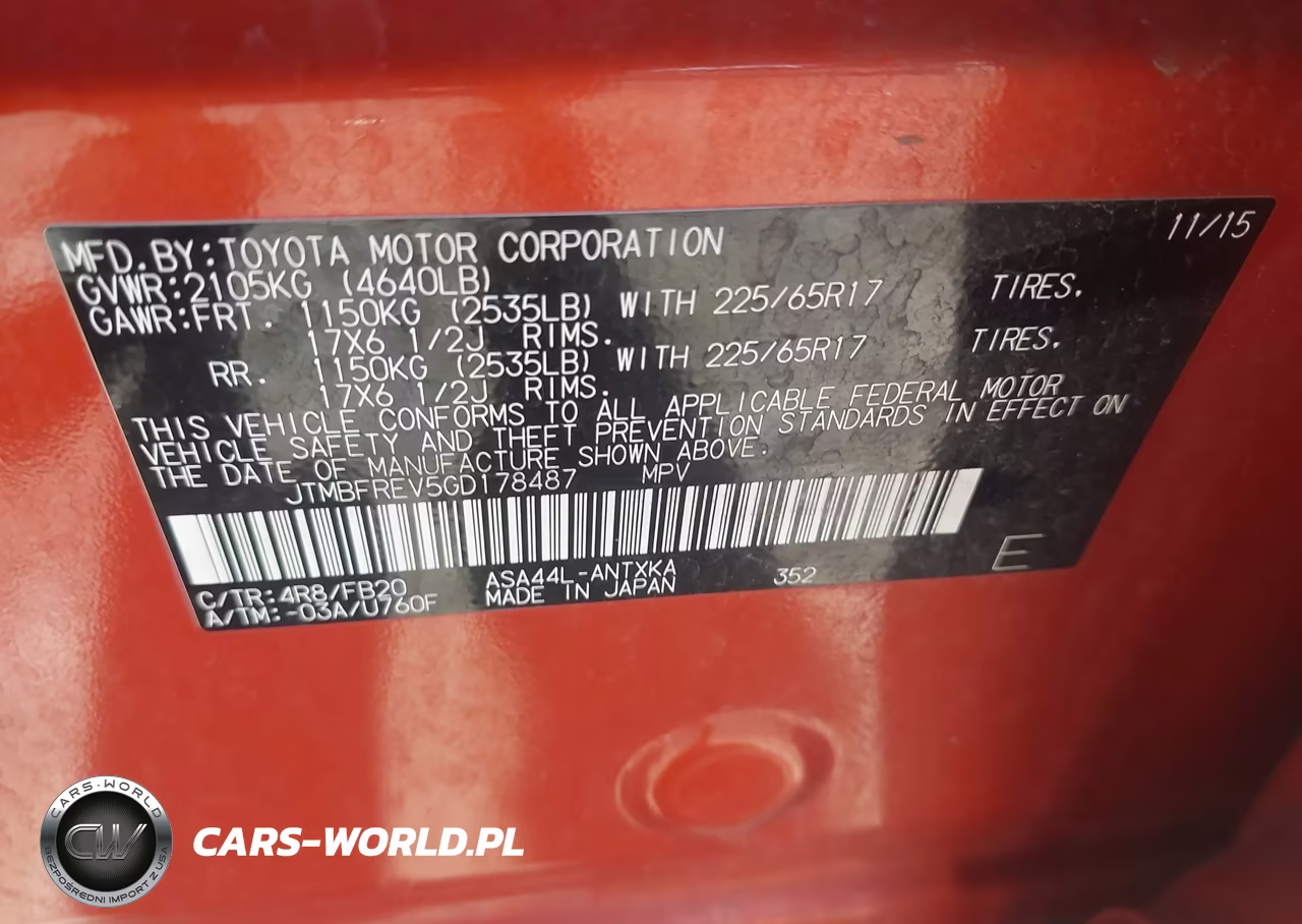 2016 Toyota Rav4 Le VIN:JTMBFREV5GD178487 - 9